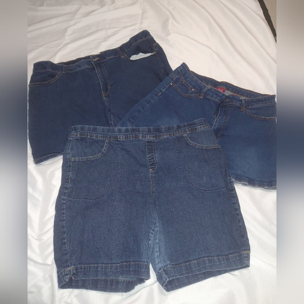 Plus Size Women's Shorts/ Denim Shorts/Plus Size Clothing/ Casual Clothing